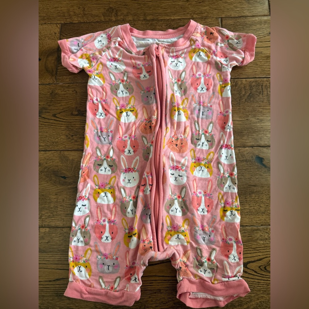 Little Sleepies Pink Bunny One Piece